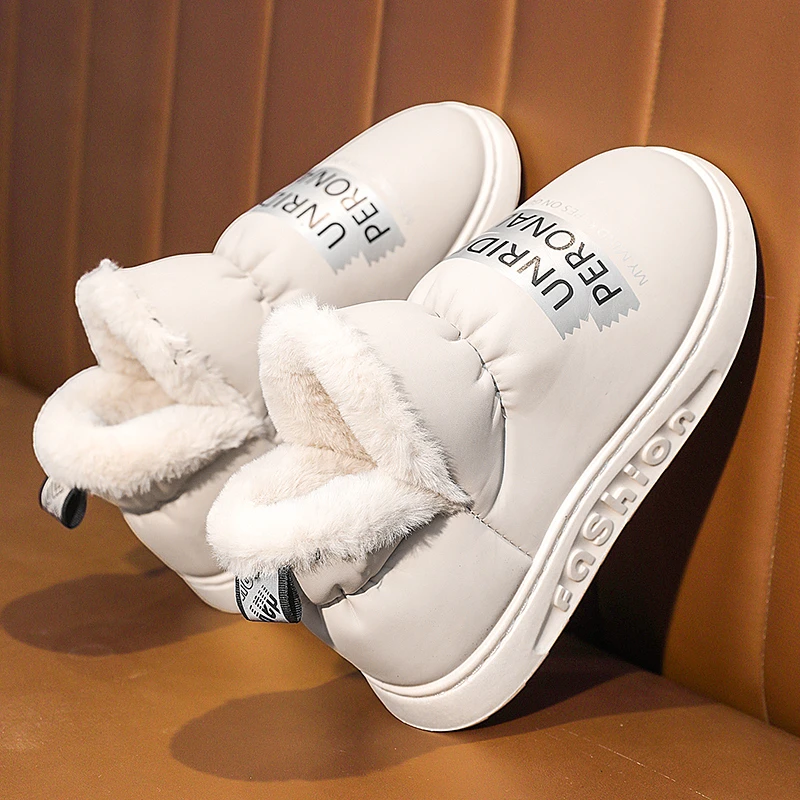 防水雪地靴2023新款男款冬季踩屎感加绒加厚外穿厚底防滑棉鞋女款