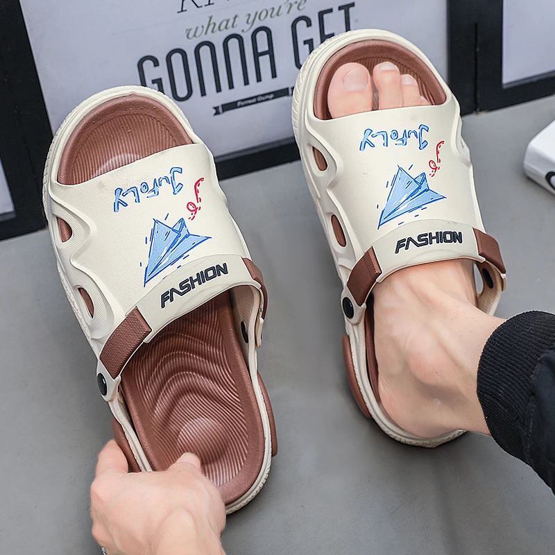 拖鞋男2023夏季新款软底轻便休闲户外男士两穿开车防滑男童沙滩鞋