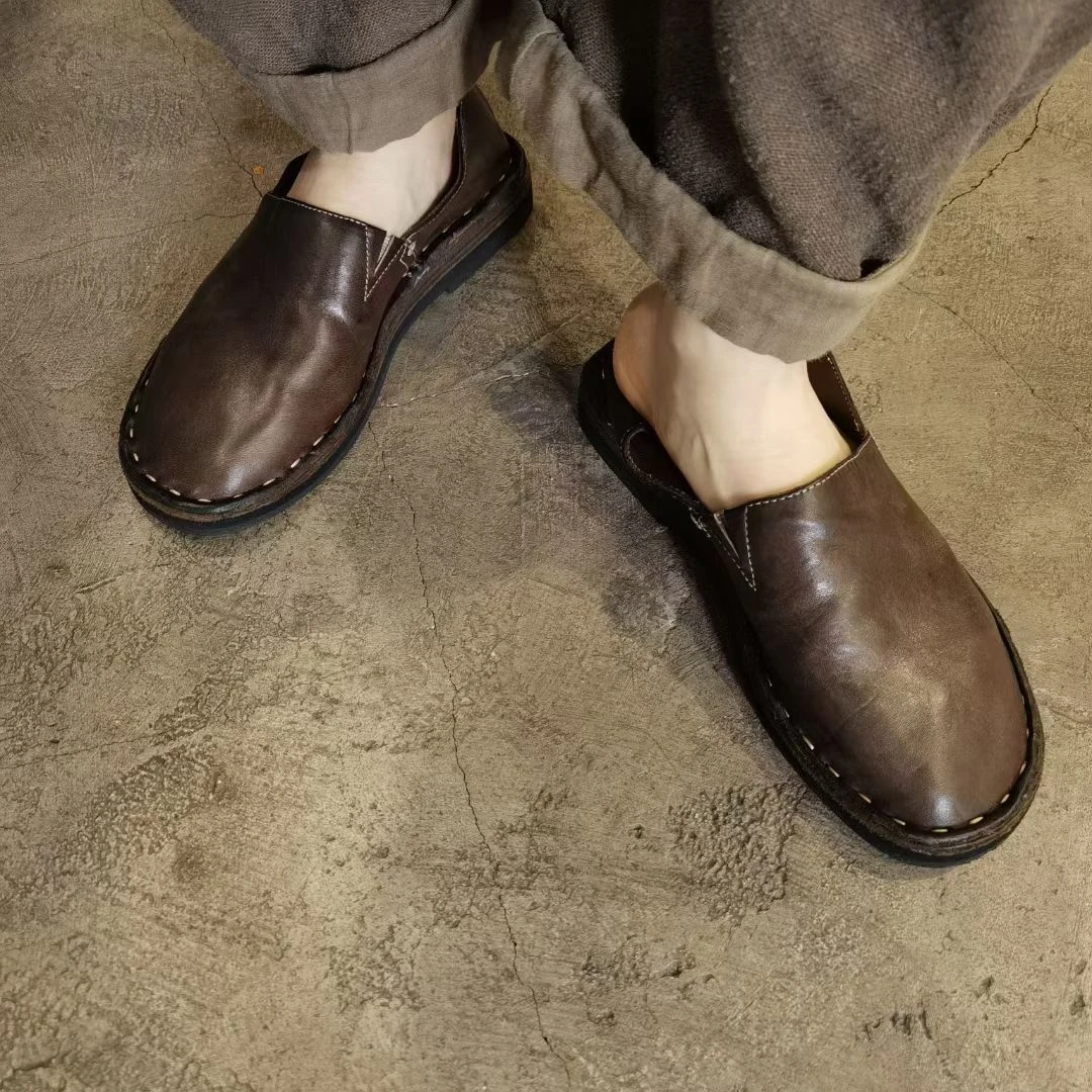 【中古】988【拍小两码】手工鞋马皮鞋