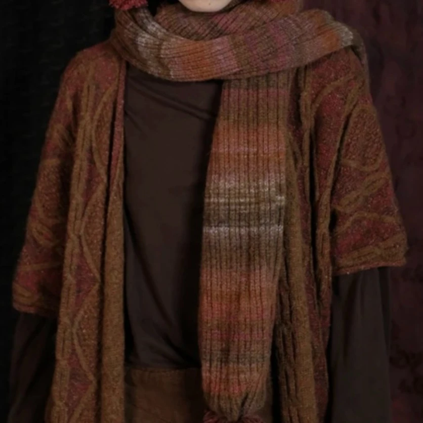 【云雾里】1247复古文艺保暖针织围巾