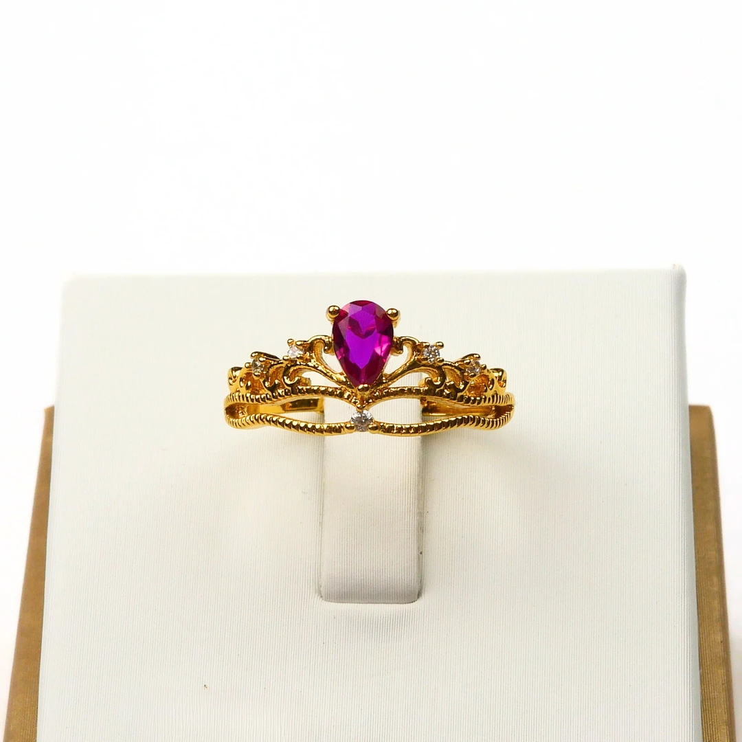 【红宝石戒指】天然红宝石皇冠戒指-H4