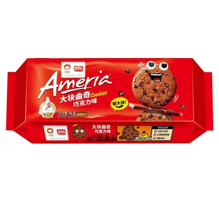 盼盼梅尼耶大块曲奇巧克力饼干96g/袋