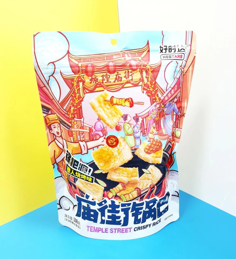 好时达庙街锅巴撩人烧烤味108g/袋