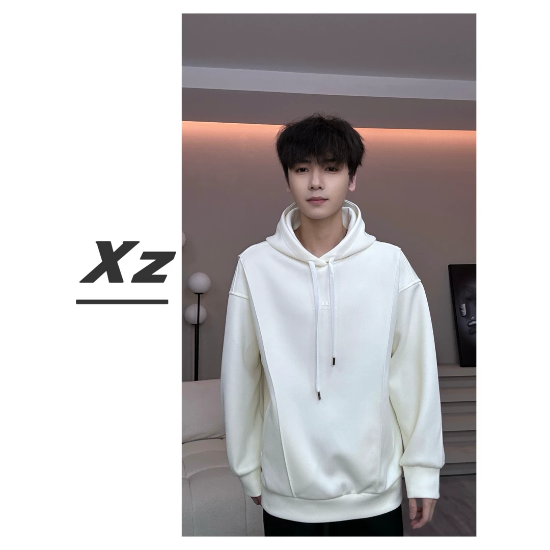 （XIAOZHE）秋季新品创意潮流时尚ins休闲宽松抽绳连帽卫衣W-726