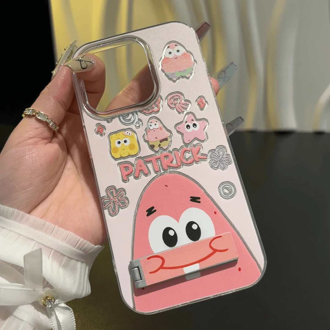 壳学馆海绵宝宝派大星支架适用苹果/华为/OPPO/vivo小米手机壳女p