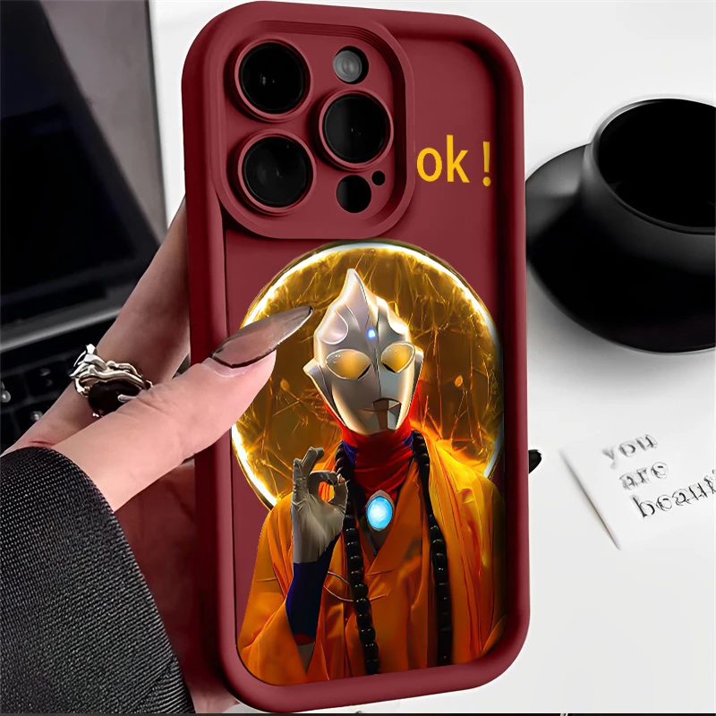 ok奥特曼iphone15苹果手机壳14promax防摔13pro创意12全包11软xr