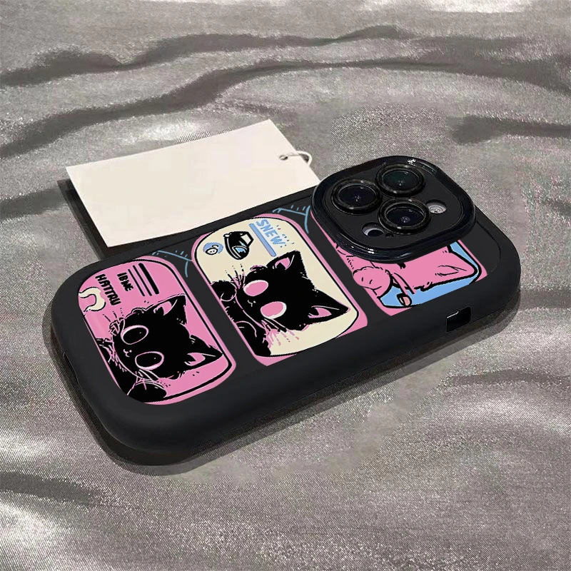 三只小猫华为OPPOvivo红米13苹果14iPhone15promax手机壳软胶创意