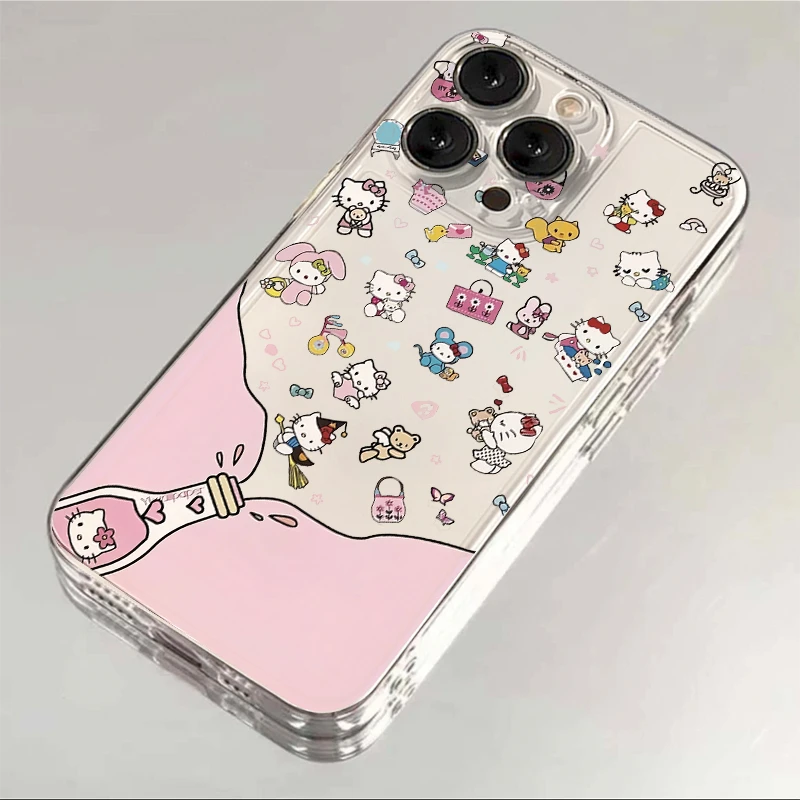 许愿瓶KT猫iphone15苹果14promax手机壳透明华为vivo小米oppo软壳