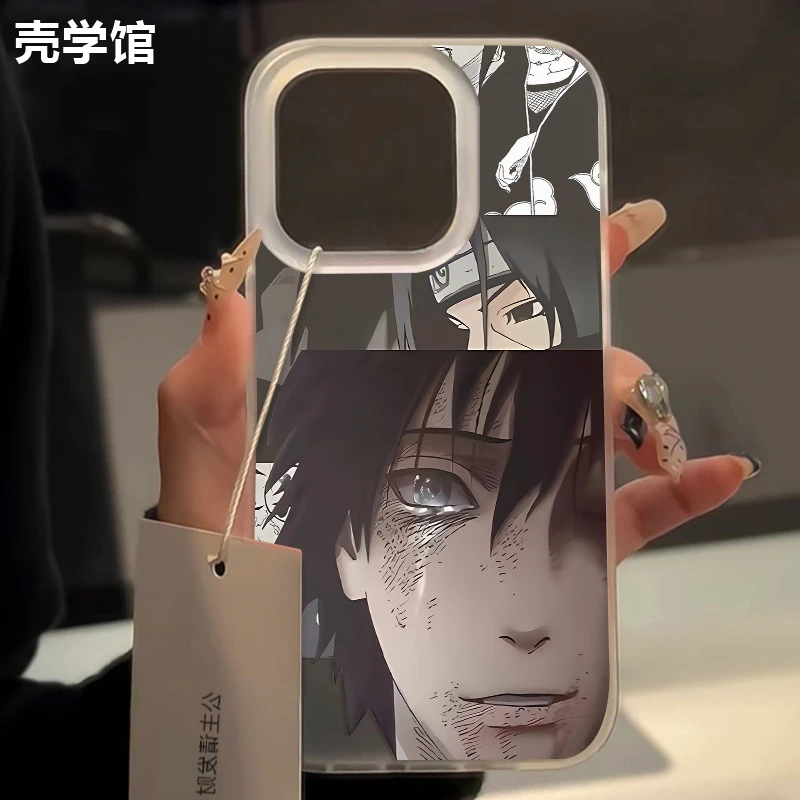 壳学馆卡通火影佐助适用苹果15手机壳iPhone14promax大孔13防摔12