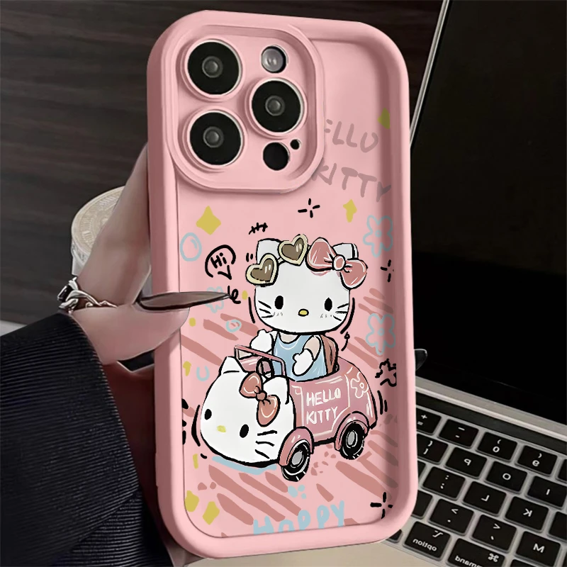 壳玛仕开车KT猫适用于iphone15苹果14promax手机壳华为vivo小米13