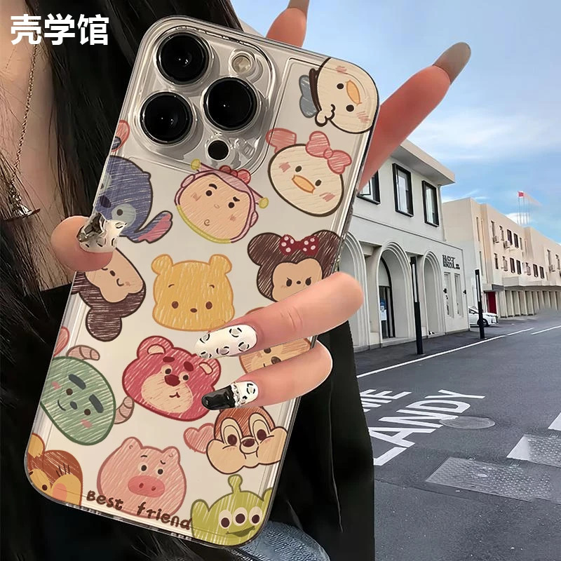 壳学馆动物头像适用苹果15手机壳iPhone14promax透明13防摔12创意