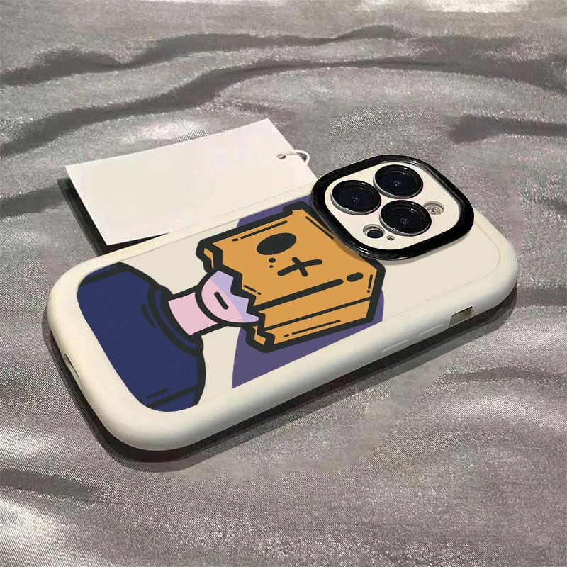 创意纸盒男孩华为OPPOvivo小米14苹果13iPhone15promax手机壳软胶