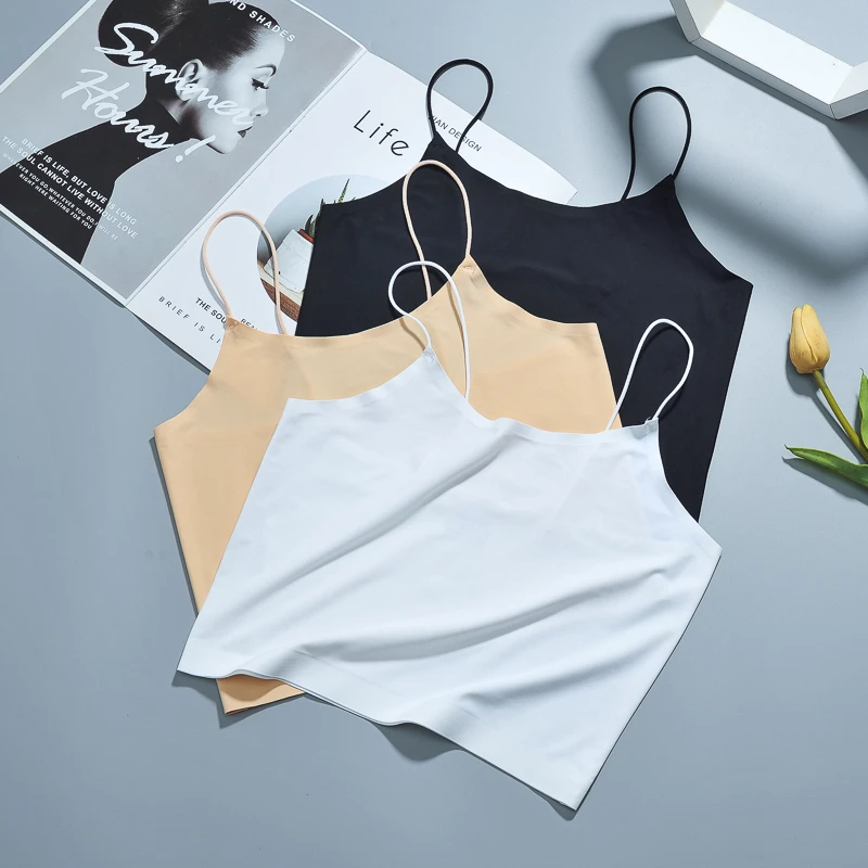 夏季冰丝半身小吊带背心女内搭打底外穿防走光抹胸上衣打底衫薄款