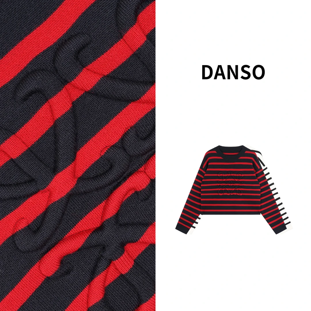 DANSO【凯旋门】玉美华时尚小众设计气质短外套针织上衣女 YY0104