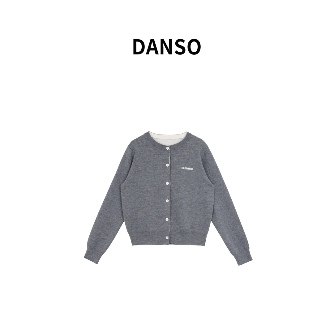 DANSO【琳蓝】玉美华秋季穿搭设计师通勤休闲针织开衫SW0839