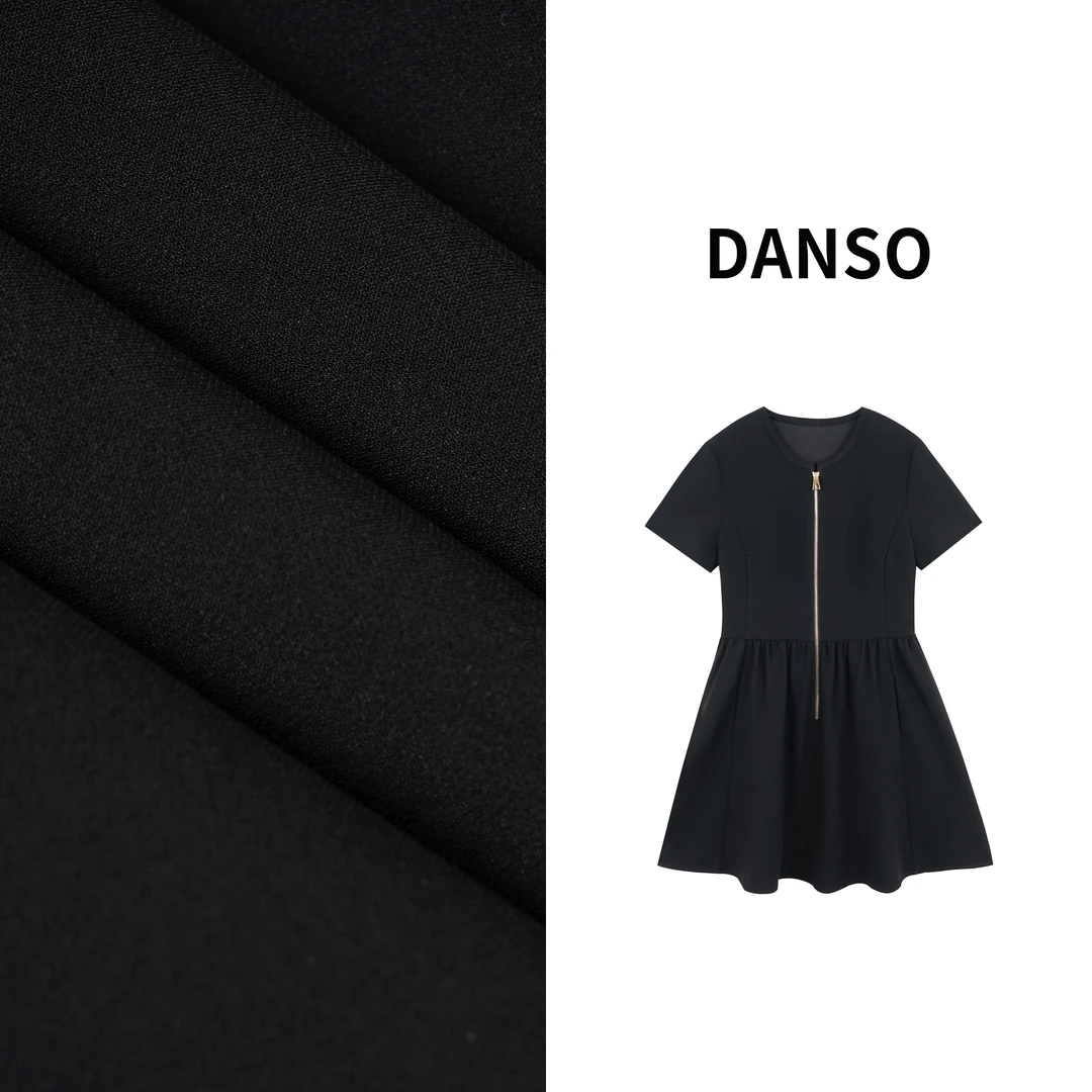 DANSO【黑松露】玉美华显瘦气质时尚宽松连衣裙女装连衣裙BB8435