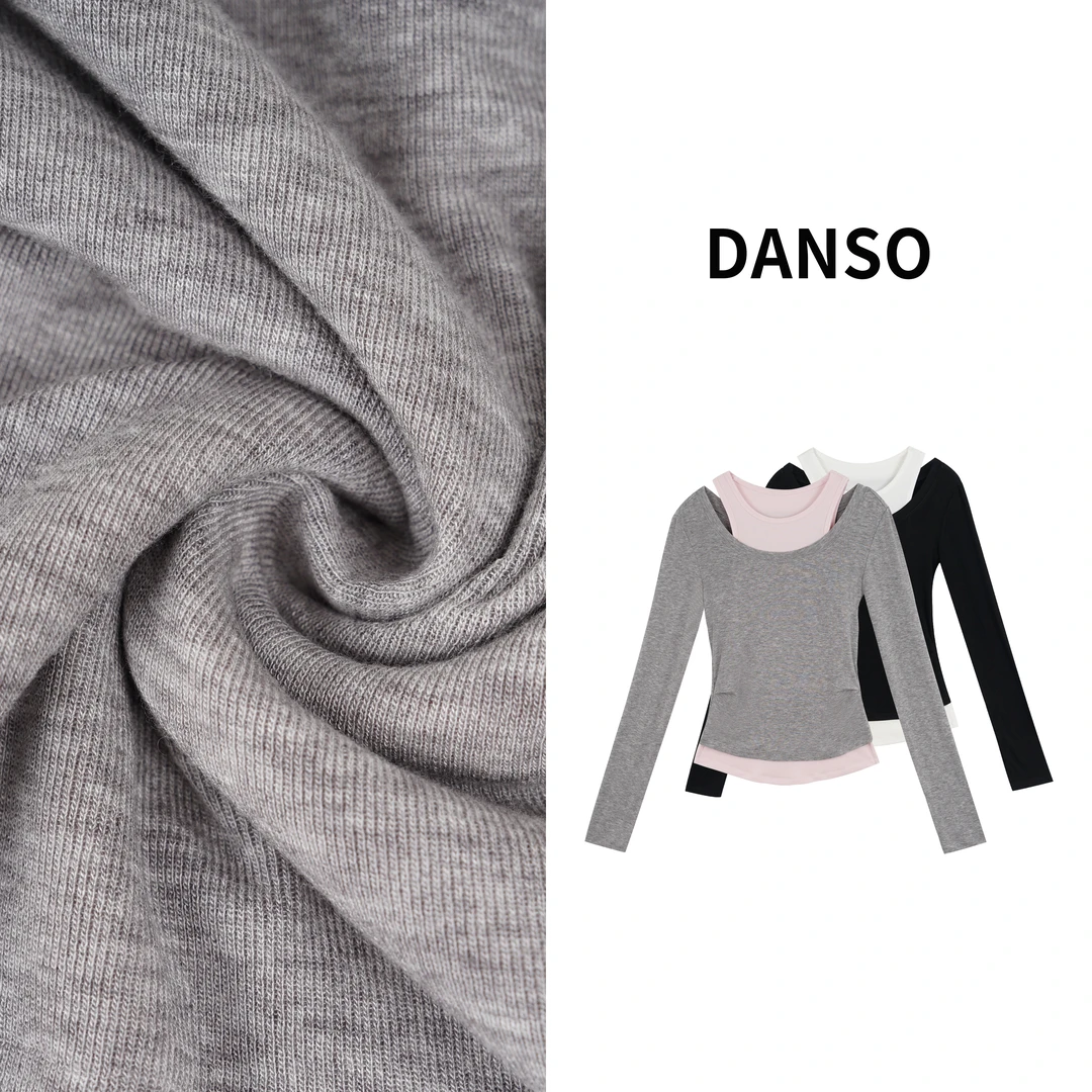 DANSO 【月下芭蕾】玉美华休闲小众真两件上衣BT6141