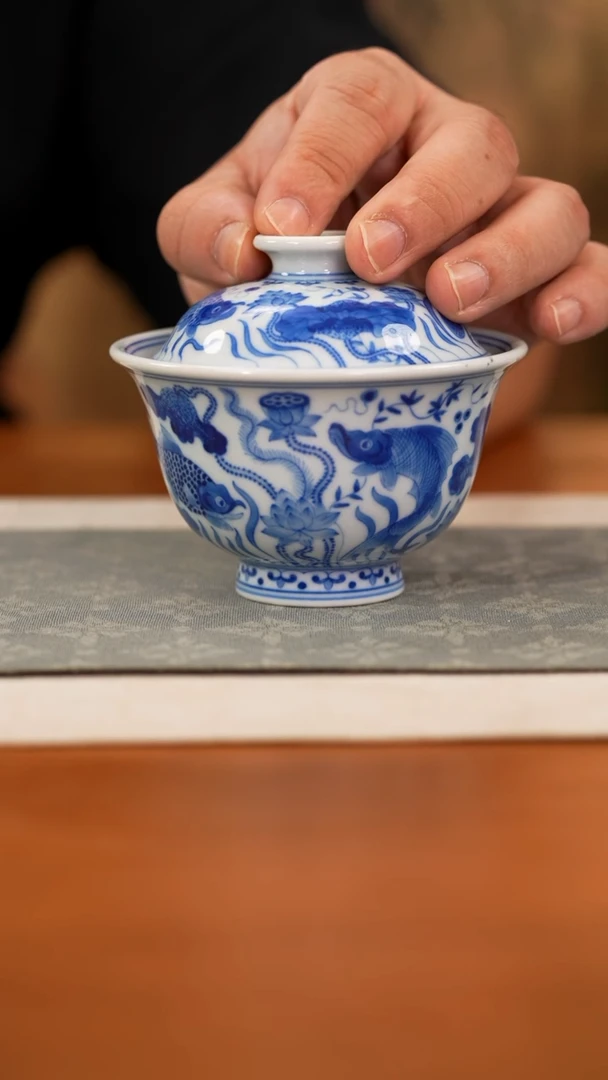 【闪购商品】杯又见到你——刘建锋窑专场*鱼藻盖碗