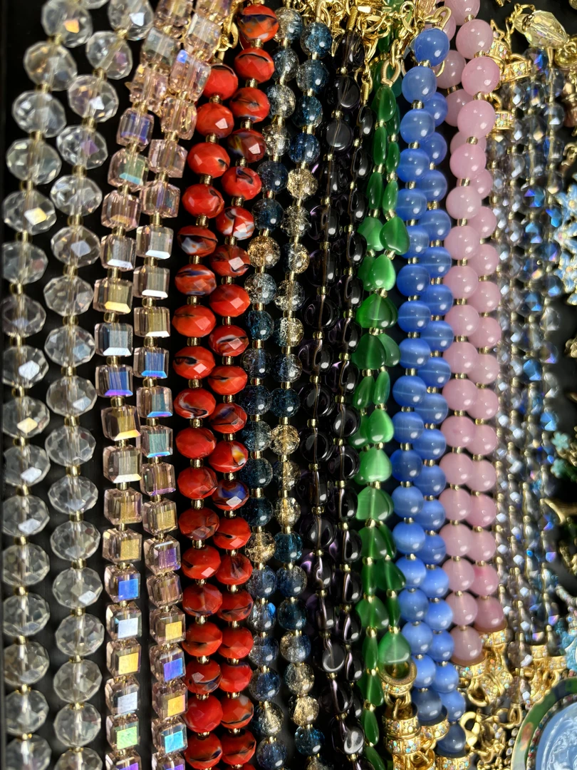 铜合金琉璃项链 时尚百搭彩色项链