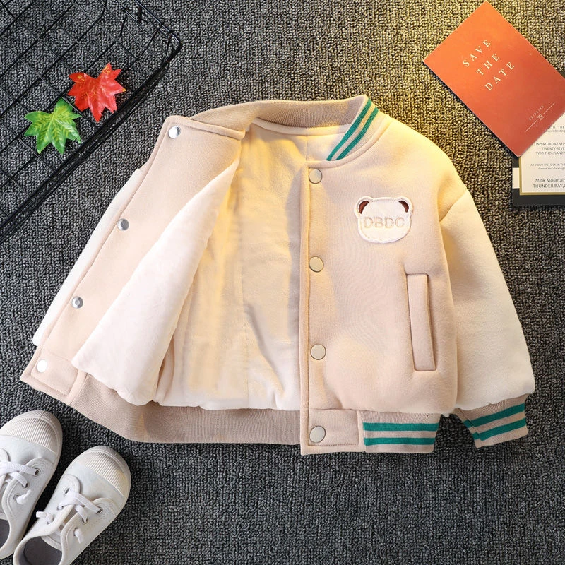2023新款婴儿男宝宝棉服棉衣加绒加厚夹克儿童外套秋冬款男童冬装