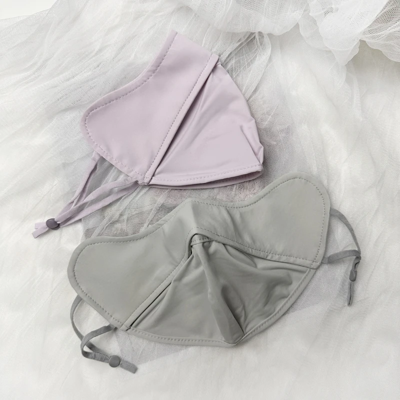 夏季防晒口罩女防紫外线冰丝薄款透气户外骑行开车遮阳护眼角面罩