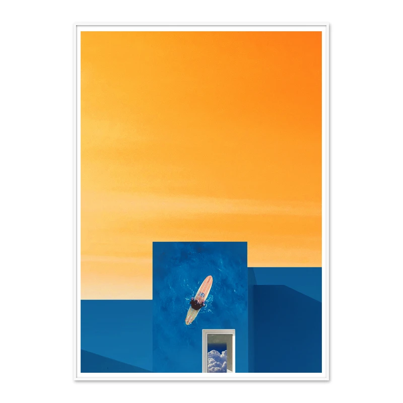Fall in Art现代简约风NSH《Surfing》玄关客厅装饰画·挂画