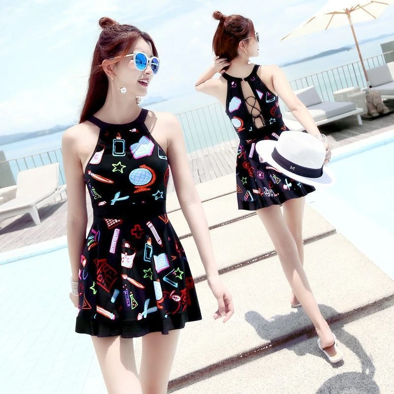 泳衣女连体遮肚显瘦韩版游泳衣女士新款性感保守仙女范泡温泉泳装