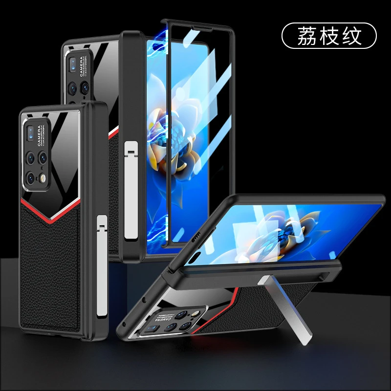 华为matex2手机壳新款x2折叠屏保护套商务真皮典藏版磁吸mx2防窥