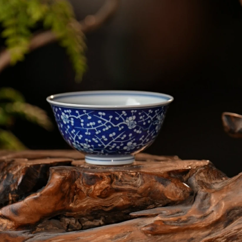 【网瓷专属】钟家窑 冰梅撇口杯