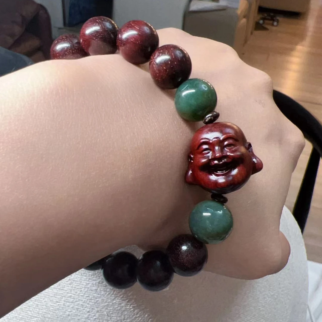 时尚挂饰笑佛手串男12mm