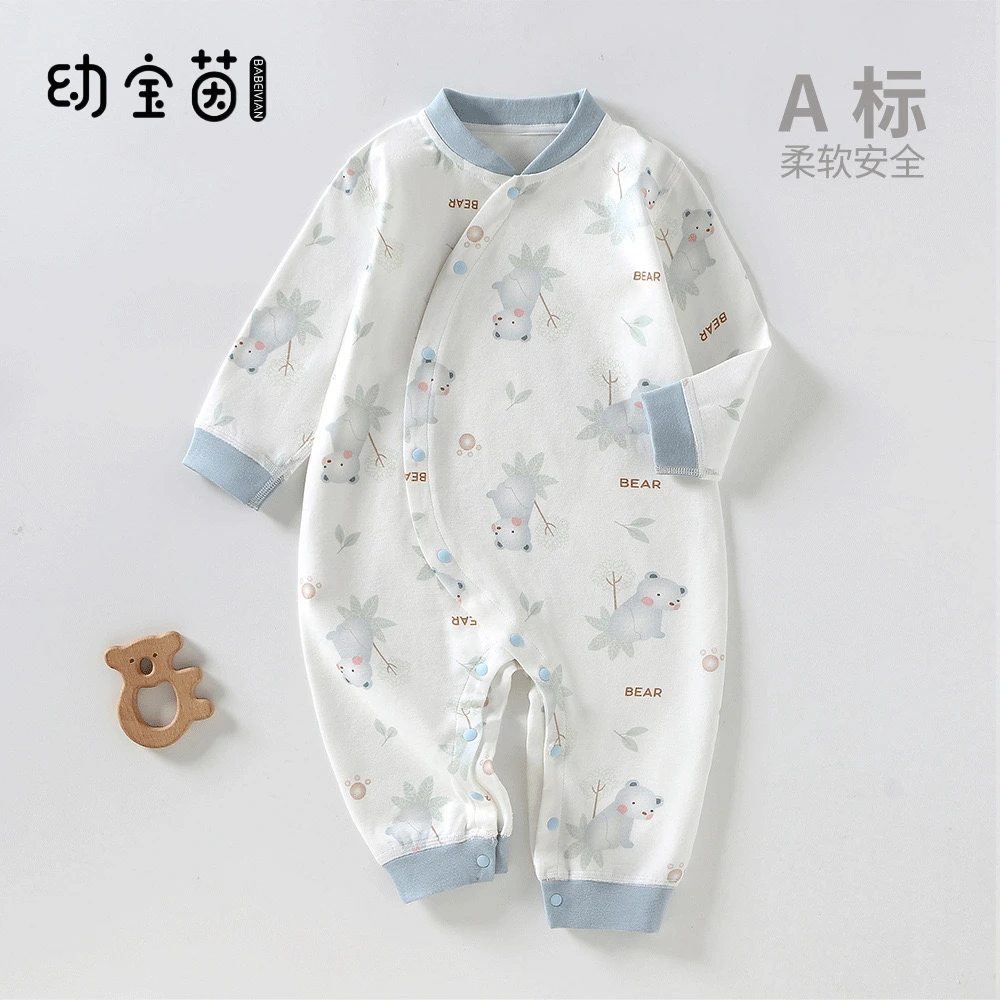 宝宝衣服A类纯棉无骨和尚服春满月哈衣婴儿爬爬服秋新生儿连体衣