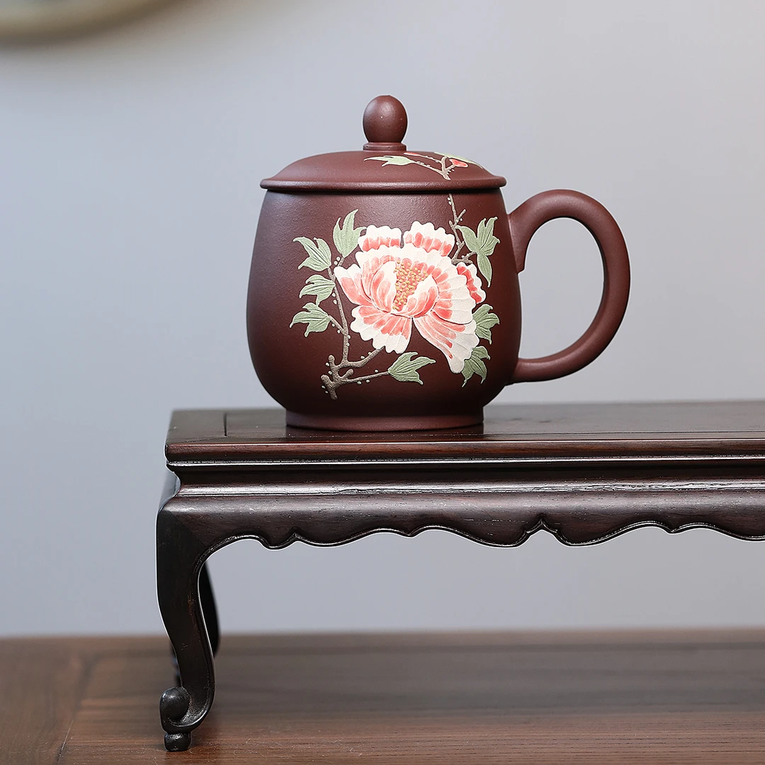 （微瑕）雪涓泥绘龙蛋杯400CC左右宜兴原矿手工男女士礼品办公杯