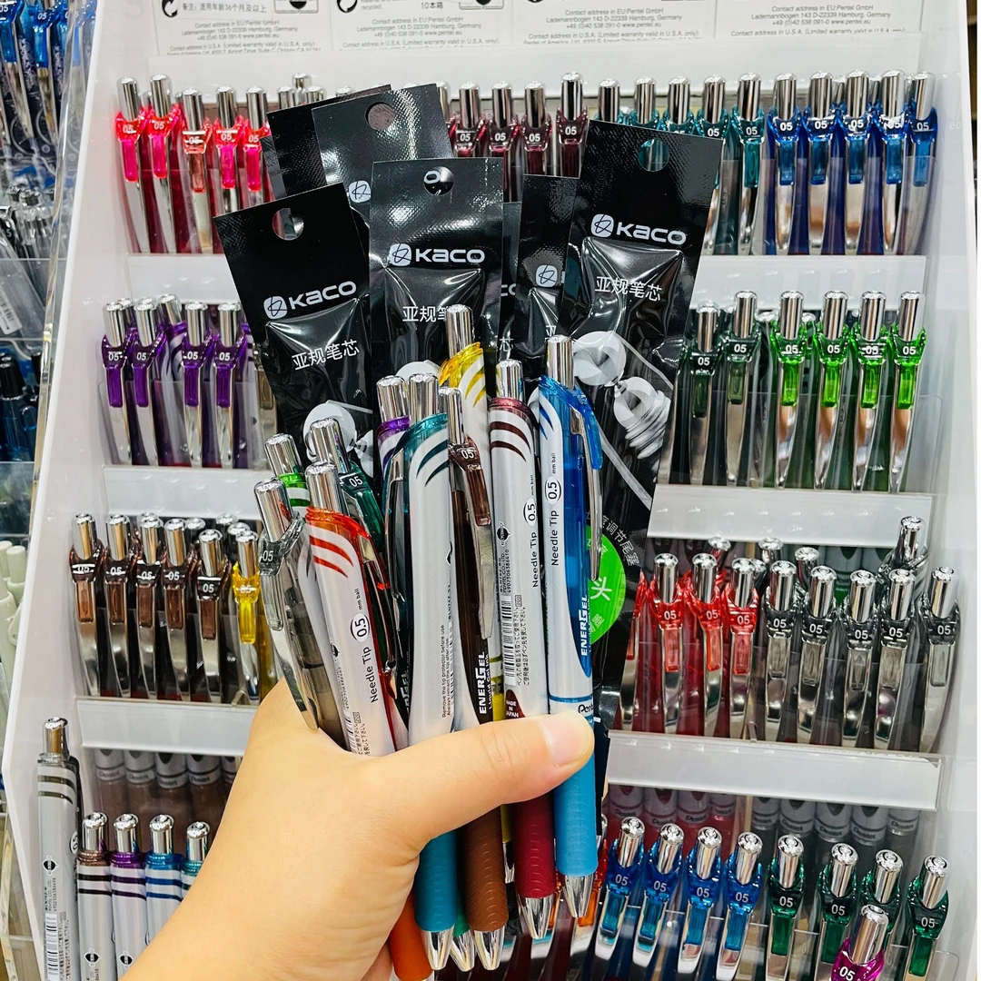 派通20周年限定中性彩笔0.5MM10支加KACO1622笔芯10支黑色0.5MM