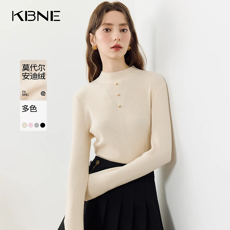 KBNE针织衫女装秋款爆款2024新款多色套头打底衫百搭时髦洋气上衣