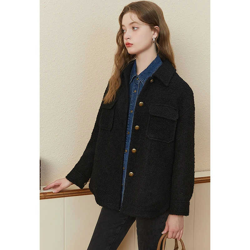 【王雪糕专属】小香风春秋气质小个子短款时尚秋冬秋季毛呢外套