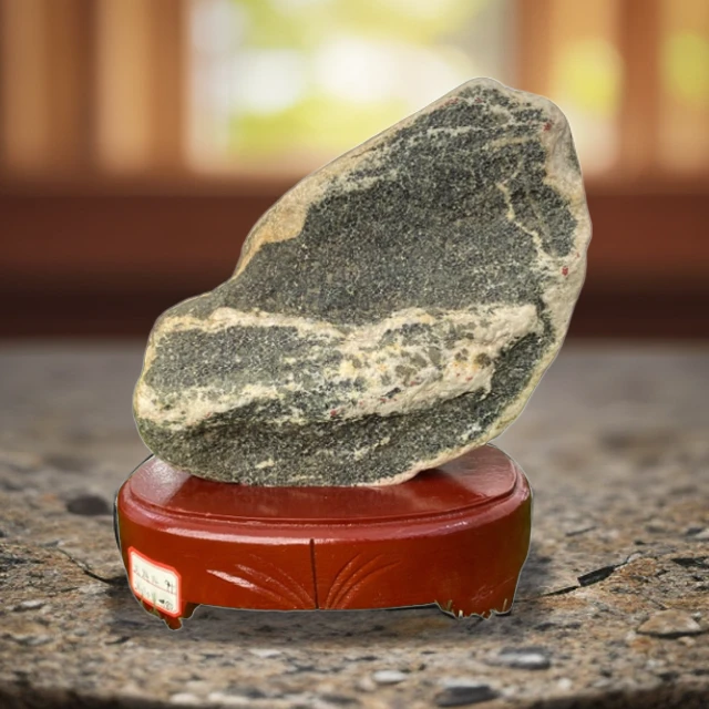 《百财百福》题材原石平安石摆件宽23高24重9斤