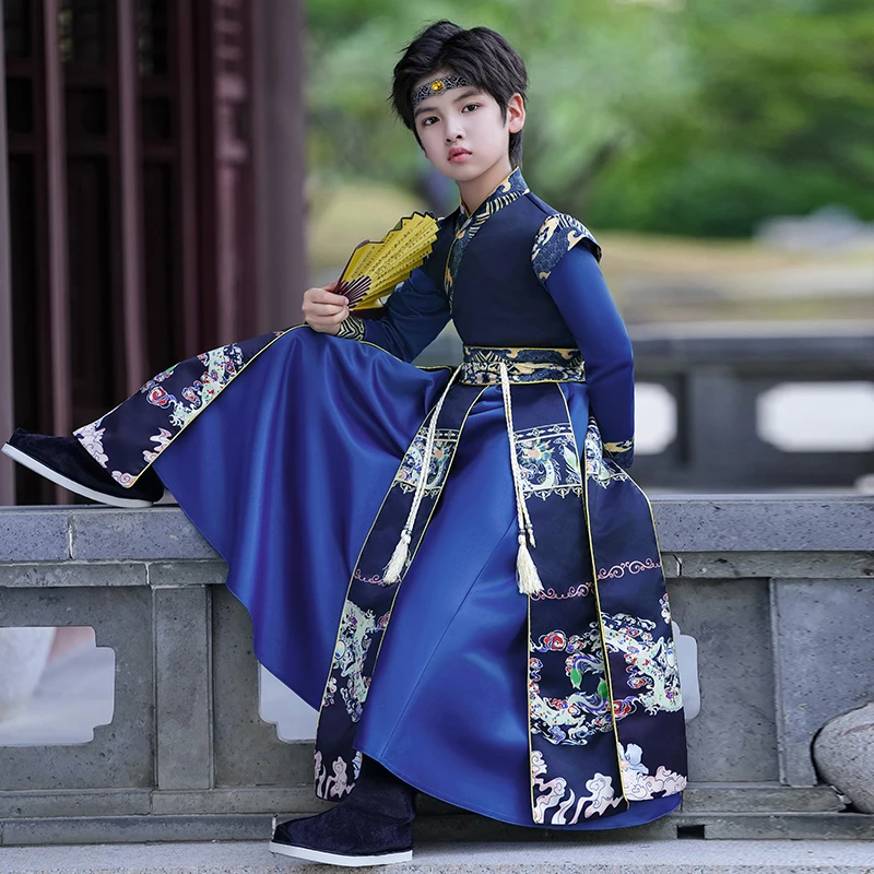 男童汉服2024新款春秋儿童唐装男孩新中式古装小少爷国风古风秋季
