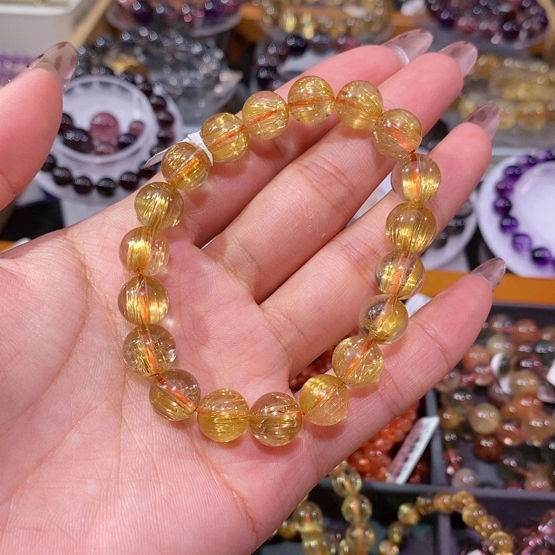 水晶手链未镶嵌z*金发晶10+