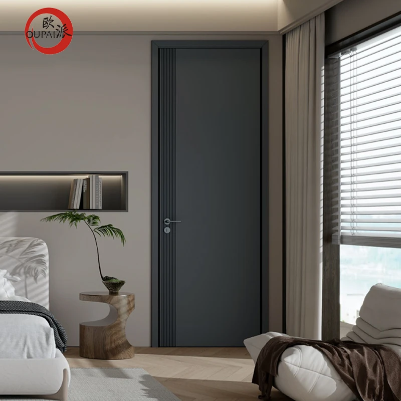 oupai/欧派实木复合免漆卧室木门50mm套装门定制察颜悦色全国送装