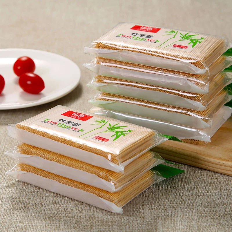 竹制牙签双头超细耐用商用餐饮酒店一次性多用途水果牙签剔牙神器