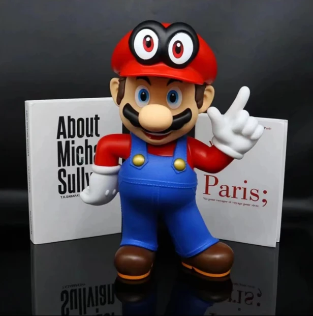 超级马里奥SuperMario马里奥路易耀西公仔玩具手办摆件可动模型