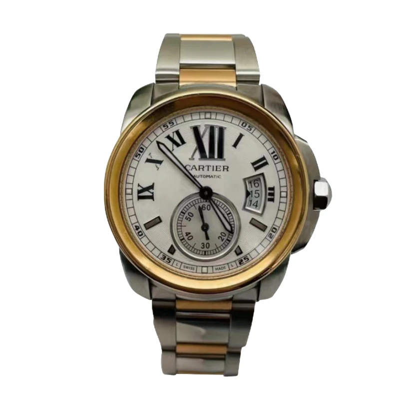 99新 Cartier/卡地亚 卡利博系列 W7100036 42间金 机械男款 单表