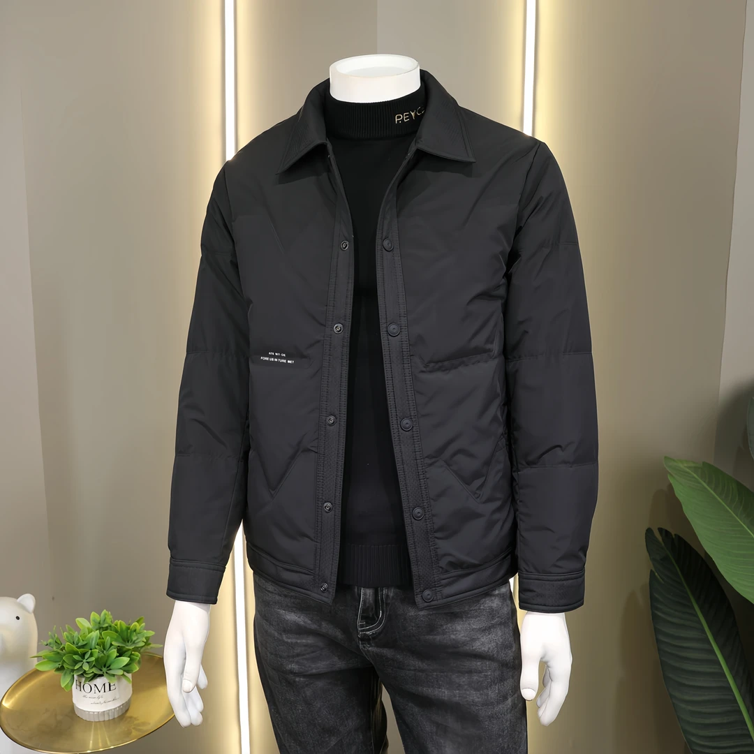冬季轻薄羽绒服男士冬季休闲高级感商务保暖时尚百搭潮流夹克外套