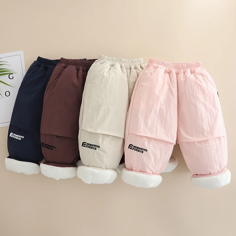 男童加绒棉裤长裤子冬装秋冬款2024新款儿童宝宝洋气冬季童装1岁3