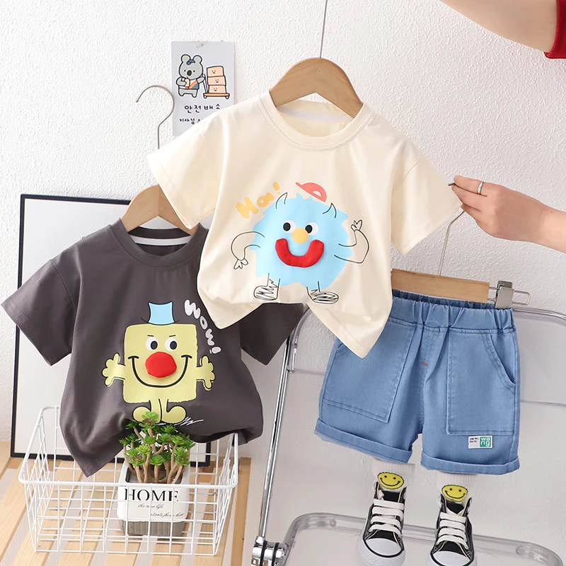 儿童装男童套装夏季新款帅气儿童洋气炸街两件套宝宝时髦薄款夏装