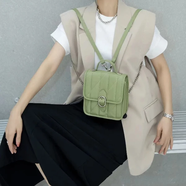 【佐伊甄选】XKY-1031-绿色韩版女士潮流时尚复气质轻奢腋下包