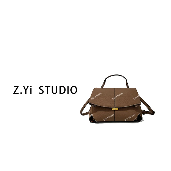 【佐伊甄选】FES-5082-棕色轻奢女士时尚百搭复古单肩腋下斜跨包包