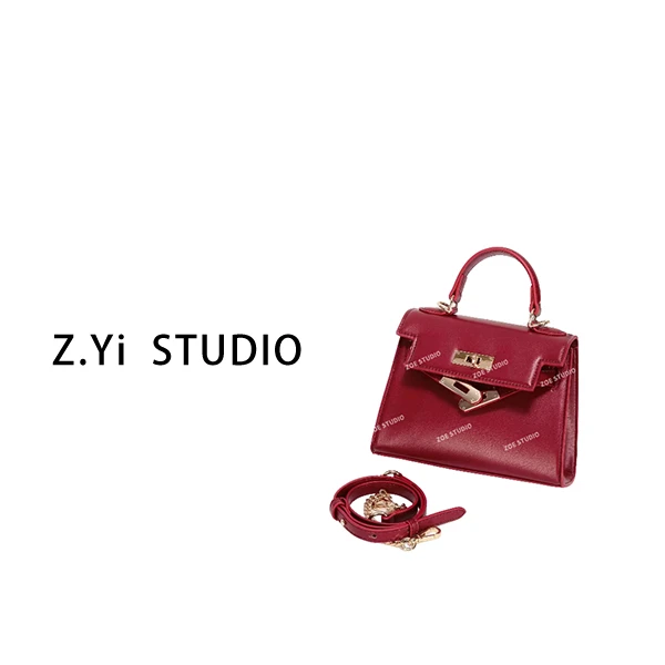 【佐伊甄选】GQ-8373-酒红轻奢女士时尚气质小众腋下斜跨包包