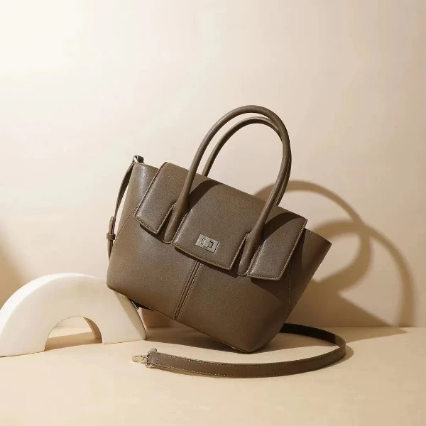 【佐伊甄选】ZG-M7919A-大象灰轻奢女士时尚复古气质腋下斜跨包