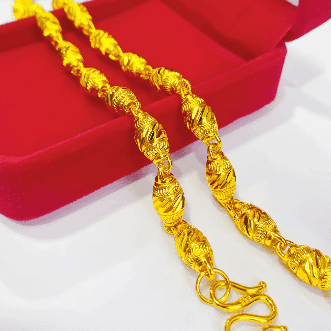 合金项链  新款男士（橄榄项链）轻奢精美时尚百搭潮流大气经典